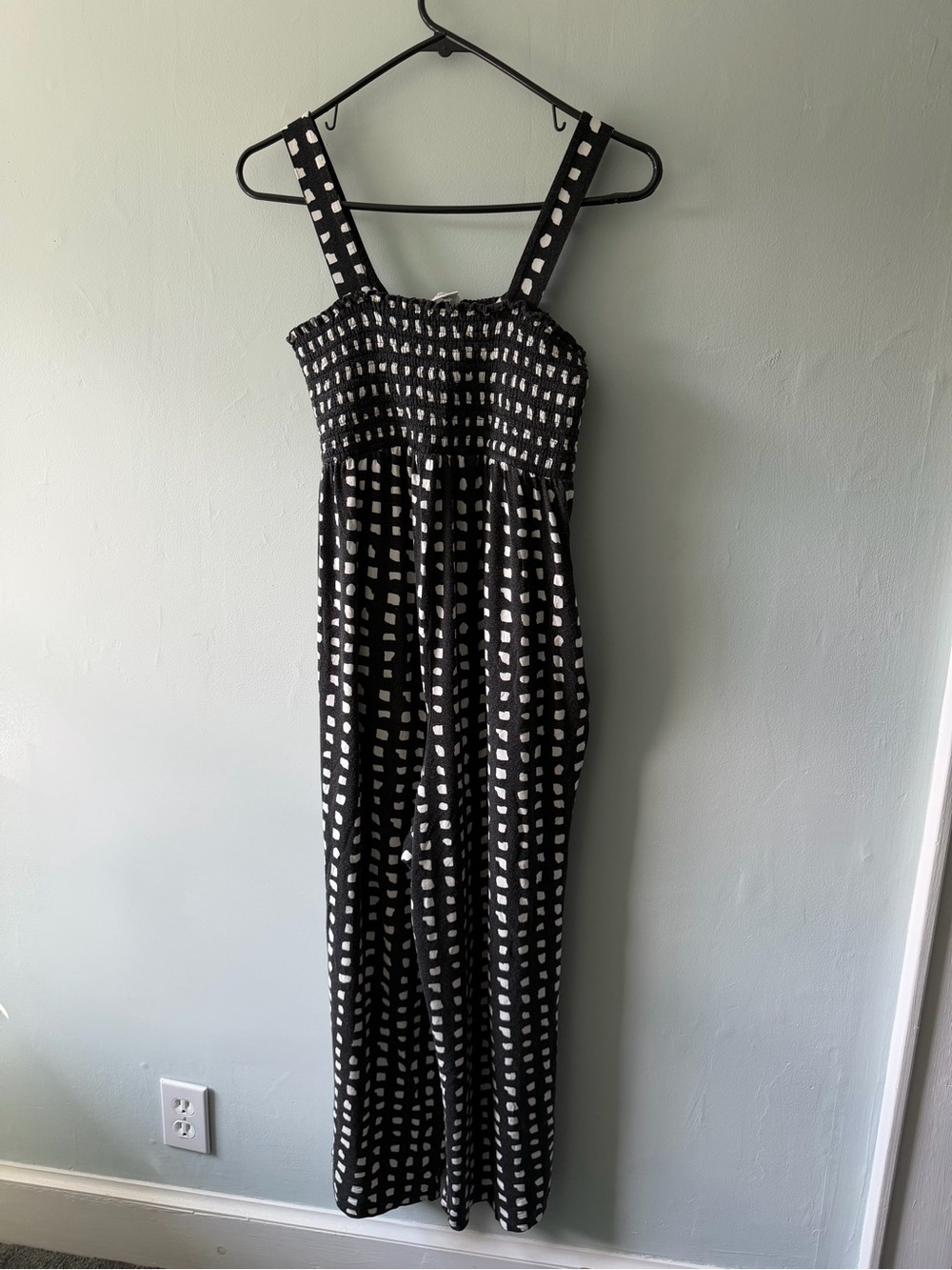 Ingrid & Isabel Maternity Black-and-White Jumpsuit